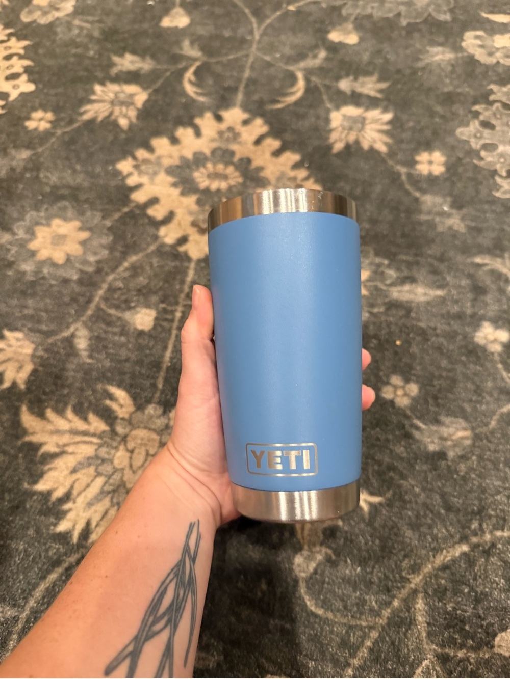 Yeti Powder Blue Stainless Steel Tumbler